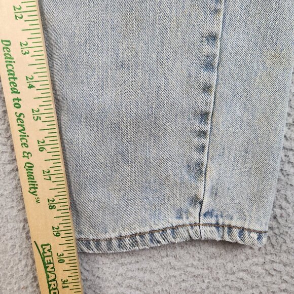 Levi's 550 Relaxed Fit Straight Leg Light Wash Denim Jeans Mens 32x32 Thrashed - Picture 5 of 13